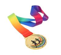 SKISUNO Medalla de Competición al Aire Libre para Correr con Cuello, Aleación de Ligera y Resistente Oxidación, Premio para Maratones y Carreras de Atletismo