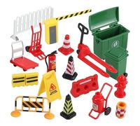 SKISUNO Mini Barreras y Señales de Tráfico para Juguetes Educativos para Aprendizaje Vial Aulas Arena Modelos de Infraestructura Vial Miniatura