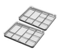 SKISUNO Paleta de Sombras de Ojos Magnética de 2 Piezas, Bandeja Ligera de As con Tapa Transparente para Organizar Sombras Vacías y Maquillaje DIY