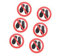 SKISUNO Pegatinas Adhesivas de Advertencia de Seguridad Prohibido 6 Unidades, Color Visible, Resistentes y Fáciles de Aplicar para Fábricas, Construcción y Zonas Peligrosas