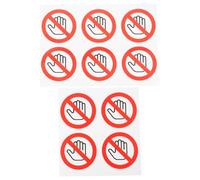 SKISUNO Pegatinas de Señal de Advertencia No Tocar, Vinilo Adhesivo Redondo de 80 Mm, 10 Unidades, Etiquetas de Seguridad Autoadhesivas para Fábricas, Construcción y Equipos Industriales