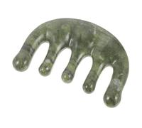 SKISUNO Peine De Jade Masajeador Cuero Cabelludo Multiusos Mini Tamaño Portátil Para Cabello Seco y Mojado Uso Diario y Viajes Color Verde Oscuro