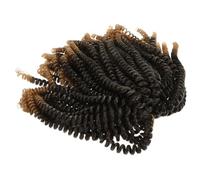 SKISUNO Peluca Trenzada de Resorte Pre-rizada Esponjosa para Mujeres para Eventos de Temporada Cabello Afro Trenzas de Ghana