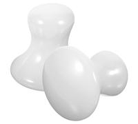 SKISUNO Piedras de Masaje Facial de Jade Blanco, Set 2 Piezas en Forma de Hongo para Gua Sha, Herramienta Segura para Masaje Corporal y Cuidado Piel, de Circulación y Relajación