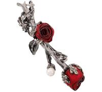 SKISUNO Pinza Pelo Forma de Rosa de Aleación, Estilo Retro y Superficie Lisa para Peinados Rápidos en Bodas y Banquetes