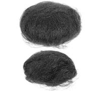 SKISUNO Postizo de Moño para Mujer y Niña 2 Piezas 1 Grande 1 Pequeño Relleno de Cabello para Recogidos Accesorio Decorativo para Peinados de Boda y Ocasiones Obsequios Cabello Liso