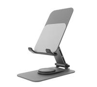 SKISUNO Soporte Ajustable para teléfono de Escritorio con Base giratoria de 360°, Plegable, para Escritorio, portátil, de Metal, para Oficina, Cocina y hogar.