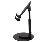 SKISUNO Soporte Giratorio para Teléfono Móvil de Escritorio, Plegable, Metálico, Color Negro Clásico, Soporte Ajustable Portátil para Viajes, Oficina y Uso en Mesa