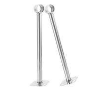SKISUNO Soportes de Barra 2 Piezas para Armario de Acero Inoxidable 32mm Fácil de Instalar y Limpiar, Ideales para Cocina y Baño