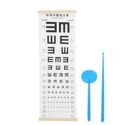 SKISUNO Tabla Optométrica para Doble Cara con Marco de Madera, Gráficos de Agudeza Visual Infantiles para Prueba de Visión en Casa, Herramienta de Entrenamiento Ocular y Color Aleatorio