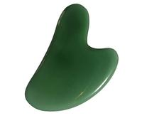 SKISUNO Tablero De Masaje De Jade Natural Para Rostro y Cuerpo Herramienta Facial Esculpida Forma De Corazón Masajeador Gua Sha Para Flacidez y Reducción De Papada Bordes Suaves y Pulidos