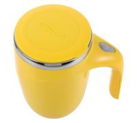SKISUNO Taza Mezcladora Eléctrica Automática de 380ml en Plástico Amarillo para Café y Batidos, Adecuado para Mañanas Ocupadas y Gimnasio