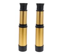 SKISUNO Telescopio Monocular Pirata para Niños, Tamaño Compacto, Diseño Telescópico Ajustable, Plástico Dorado, Juguete Educativo para Actividades al Aire Libre, Paquete de 2 Unidades