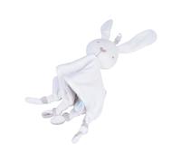 SKISUNO Toalla Calmante para Ñiño Forma de Conejo, Peluche y Seguro, Tamaño Pequeño Adecuado para Recién Nacido, Entretenimiento Interactivo y Alivio del Sueño, Obsequio