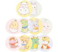 SKISUNO Vendajes Adhesivos Redondos Impermeables para 120 Unidades Mini con Dibujos Animados Transpirables y Pequeños Protectores para Heridas y Uso tras