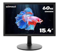 SKitphrati Monitor de computadora de 15.4 pulgadas, monitor de PC de resolución de 1200 x 800 con puertos HDMI, VGA y audio, frecuencia de actualización de 60 Hz, soporte de montaje en pared VESA