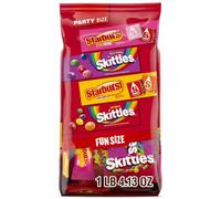 SKITTLES Original, SKITTLES Wild Berry & STARBURST Original y STARBURST FaveReds Bolsa variada de caramelos masticables de tamaño divertido, tamaño fiesta, bolsa a granel de 20 onzas