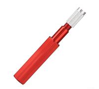 Skiving de piso de aleación de aluminio para soldadura de vinilo de PVC, mango alisador de esquinas y herramienta raspadora para nivelar electrodos en uniones de pared, naranja o rojo (rojo)