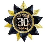 SKJIAYEE It's My 30th Birthday - Botones hechos a mano (3.8 x 3.8 pulgadas), cinta de grogrén divertida insignia de hojalata para mujeres u hombres, decoración de fiesta de 30 cumpleaños, suministros