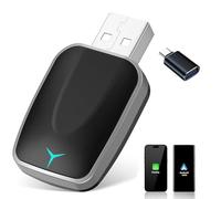 SKJJM Adaptador Carplay Inalámbrico, Adaptador Carplay, Adapter Mini Wireless Carplay Plug and Play para Carplayy Inalambrico de iPhone, Compatible con iOS 10+/Android 11+