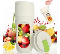 SKJJM Batidora de Vaso Portatil,450 ML Mini Licuadora para Viajar Batidora,con Cuchilla de Acero Inoxidable de 12 Puntas,USB Mini Licuadora de Jugo Portátil Vaso Batidoras para Batidos Zumos Smoothies