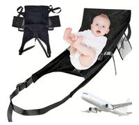 SKJJM Cama de Avión para Bebé, Extensión de Asiento de avión para Niños, con Correa Ajustable, Cuna Bebé Avión Transpirable, Compacta para Dormir en Vuelos y Viajes en Coche