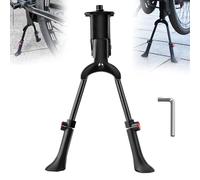 SKJJM Pata de Cabra Doble Bicicleta para 24-29 Pulgadas Pata Soporte Bicicleta, Soporte Ajustable para Bicicleta 35-40cm, hasta 30 kg, Aleación Aluminio para MTB Bici Ciudad Bicicleta Montaña