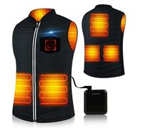 SKKAEO Chaleco Calefactable Hombre Mujer - Chaqueta Calefactable, 10000mAh Batería Chaleco Calefactor para Deporte de Invierno (L)