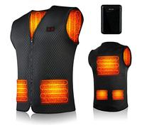 SKKAEO Chaleco Calefactable Hombre Mujer - Chaqueta Calefactable, 10000mAh Batería Chaleco Calefactor para Deporte de Invierno (Talla:L)