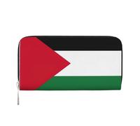 SKKNT Cartera de mano de cuero con estampado de bandera de Palestina, espaciosa, moderna, para mujer, para uso casual y de viaje, Negro -, Talla única, Arte