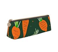 SKKNT Happy carrot Print - Estuche para cosméticos de gran capacidad, diseño triangular, con cremallera, para herramientas de escritura