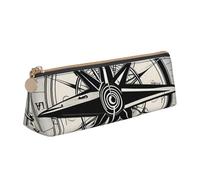 SKKNT Law of the Compass Navigation 1 - Estuche para cosméticos con diseño triangular de gran capacidad con cremallera para herramientas de escritura