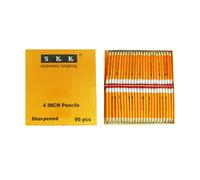 SKKSTATIONERY Half Pencils with Eraser Tops Golf Pencils 4 inch Mini Pencils Classroom Pew - #2 HB Hexagon Pre-sharpened 96/Box.
