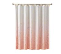 SKL Home by Saturday Knight Ltd. Cortina de Ducha de Tela con Salpicaduras, Rosa, 70 x 72 Pulgadas
