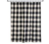 SKL HOME by Saturday Knight Ltd. Grandin - Cortina de Ducha, 72 x 72 Pulgadas, Negro/Natural