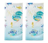 SKL HOME by Saturday Knight Ltd. Ocean Watercolor - Juego de Toallas de Mano, Color Blanco