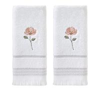 SKL HOME by Saturday Knight Ltd. SKL Home by Saturday Knight Misty Floral, Juego de Toallas de Mano, Color Blanco, 2 Unidades