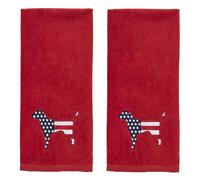 SKL Home by Saturday Knight Ltd. - Toalla de Mano (2 Unidades), Color Rojo, Blanco y Azul