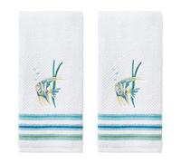 SKL Home Ocean Watercolor Hand Towel White (2-Pack)