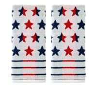 SKL Home Patriotic 4th of July - Juego de Toallas de Mano con Estrellas, Color Rojo y Blanco, 2 Unidades