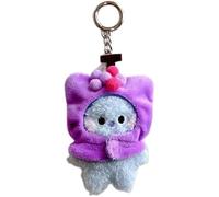 SKLTN Llavero de peluche BTS BT21 llavero de bebé fruta dibujos animados llavero de dibujos animados mochila teléfono colgante llavero para Kpop Fans niños (Koya)