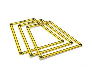 SKLZ Entrenador de Agilidad Pro,Mejora tu Velocidad y Agilidad,Set de 10 Piezas,Diseño Trapezoidal,Ideal para Entrenamiento en Césped,Pistas y Canchas - Color Amarillo,Portátil y Duradero