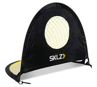 SKLZ Pop-Up Goal Entrenador Objetivo emergente de precisión 2 en 1, Equipo de Entrenamiento, portería de fútbol, 4 x 3 pies, Unisex, Amarillo y Negro, 4 x 3 Feet