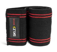 SKLZ Pro Knit - Banda de Resistencia Ajustable para Gimnasio, Color Negro y Rojo, Resistencia Media