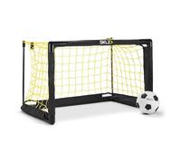 SKLZ Pro Mini Soccer Goal - Diversión Indoor | Negro/Amarillo; portería 56 x 40 x 41 cm; incluye balón de espuma suave; armazón resistente; montaje fácil