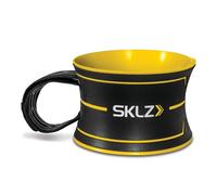SKLZ Shallow Shot - Entrenador Swing Constante | Negro/Amarillo; 10-15 cm ajustable; mejora mecánica de swing sin alterar postura