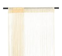 SKM 2 cortinas de hilos de 100 x 250 cm, color crema (0,5) kg