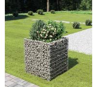 SKM Arriate de gaviones de Acero 90x90x100 cm,Casa y jardín,Jardín,Jardinería,Maceteros y jardineras,Plateado,17.2 kg,143556