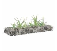 SKM Arriate de gaviones de Acero galvanizado 90x30x10 cm,Casa y jardín,Jardín,Jardinería,Maceteros y jardineras,Plateado,1.9 kg,145628