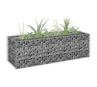 SKM Arriate de gaviones de Acero galvanizado 90x30x30 cm,Casa y jardín,Jardín,Jardinería,Maceteros y jardineras,Plateado,4.2 kg,145629
